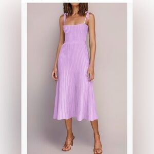 Lavender Sleeveless Sweater Maxi Dress